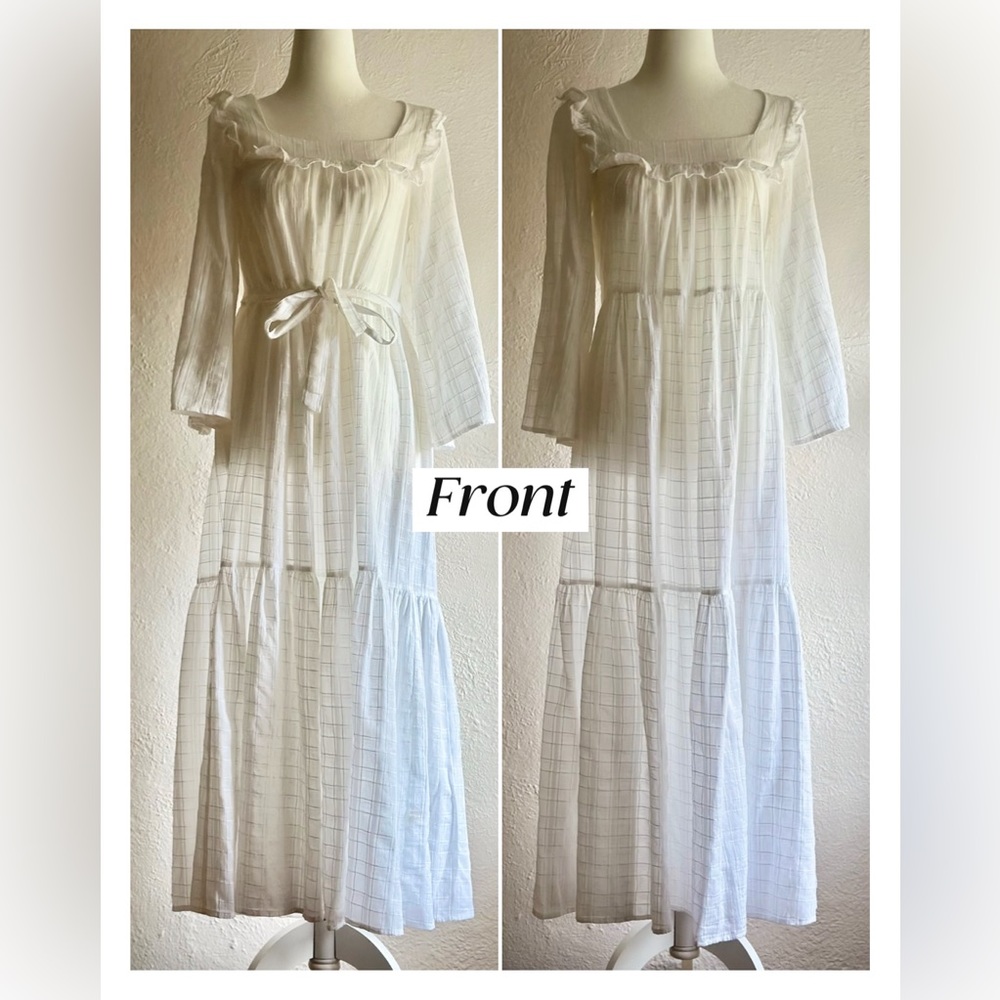 NWOT + Dry Cleaned Christy Dawn ✨ Magical Alabaster Checkered Dress in XS.
